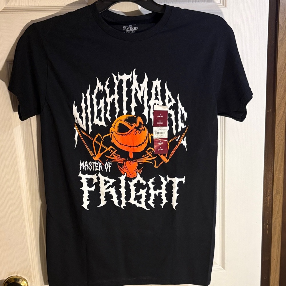 Nightmare Before Christmas 'Master of Fright' Graphic T-Shirt - Black/Orange NWT